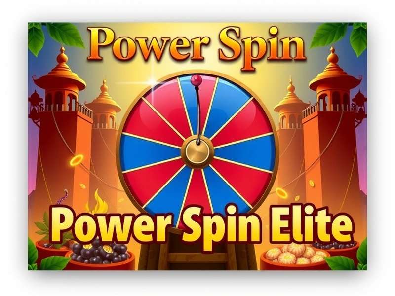 Power Spin Elite game cover featuring vibrant Indian cultural elements and spinning wheel